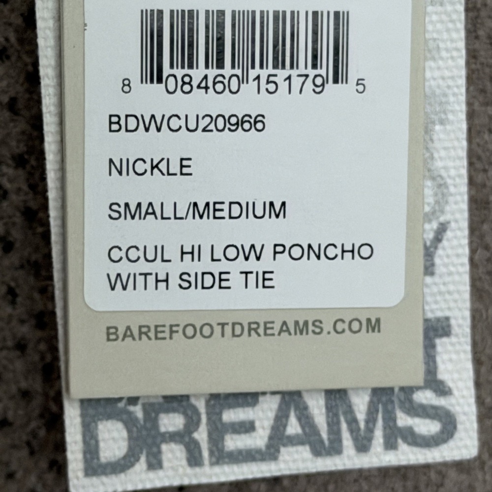 Barefoot Dreams Sweater Womens Medium Cozy Chic Ultra Life Knit Poncho Hi Low - Picture 5 of 11